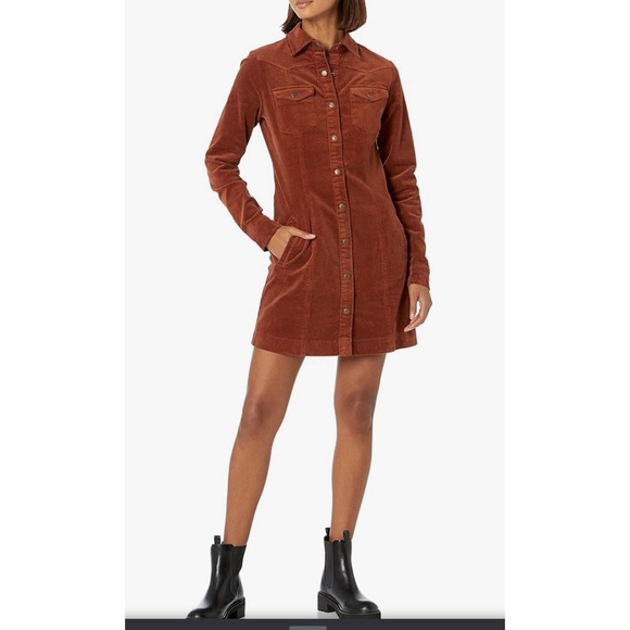 Legendary Whitetails Roadhouse Corduroy snap front Dress in rust size S/M - Picture 14 of 14